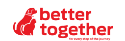 Better together logo with dog and cat