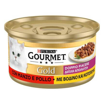 GOURMET® GOLD Double Pleasure με ΒΟΔΙΝΟ & ΚΟΤΟΠΟΥΛΟ