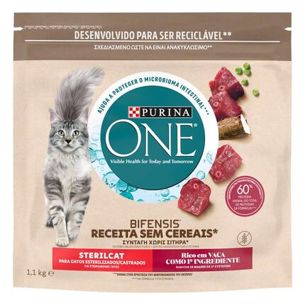 Purina ONE Sterilcat Βοδινό Grain Free 1,1kg
