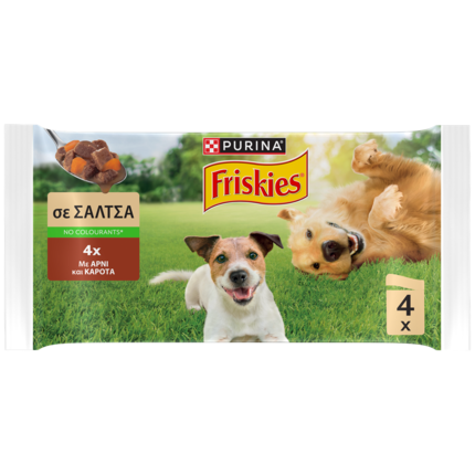 PURINA® FRISKIES® Adult με Αρνί και Καρότα σε Σάλτσα