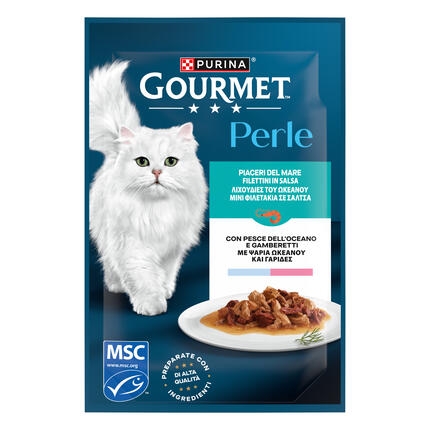 GOURMET™ PERLE Φιλετάκια με ΨΑΡΙΑ ΩΚΕΑΝΟΥ & ΓΑΡΙΔΕΣ