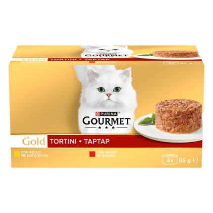 GOURMET™ Gold Ταρταρ Κομματάκια σε σάλτσα Βοδινό Κοτόπουλο (πολυσυσκευασία)