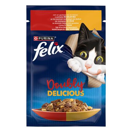 FELIX® Doubly Delicious με Βοδινό & Πουλερικά σε Ζελέ