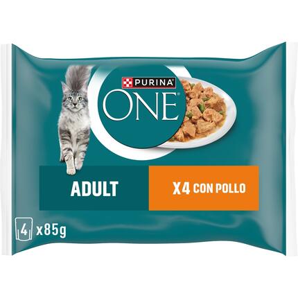 PURINA ONE ADULT Φιλετάκια σε σάλτσα με Κοτόπουλο και Πράσινα Φασολάκια & Βοδινό και Καρότα