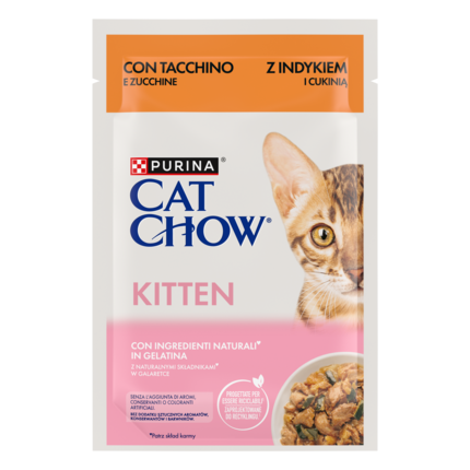 CAT CHOW KITTEN  Γαλοπούλα & Κολοκυθάκια σε Ζελέ