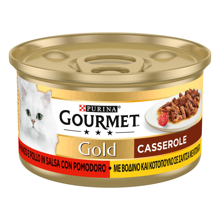 GOURMET™ Gold Casserole ΒΟΔΙΝΟ & ΚΟΤΟΠΟΥΛΟ ΣΕ ΣΑΛΤΣΑ ΝΤΟΜΑΤΑΣ