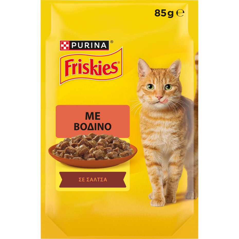 PURINA® FRISKIES®Βοδινό σε Σάλτσα