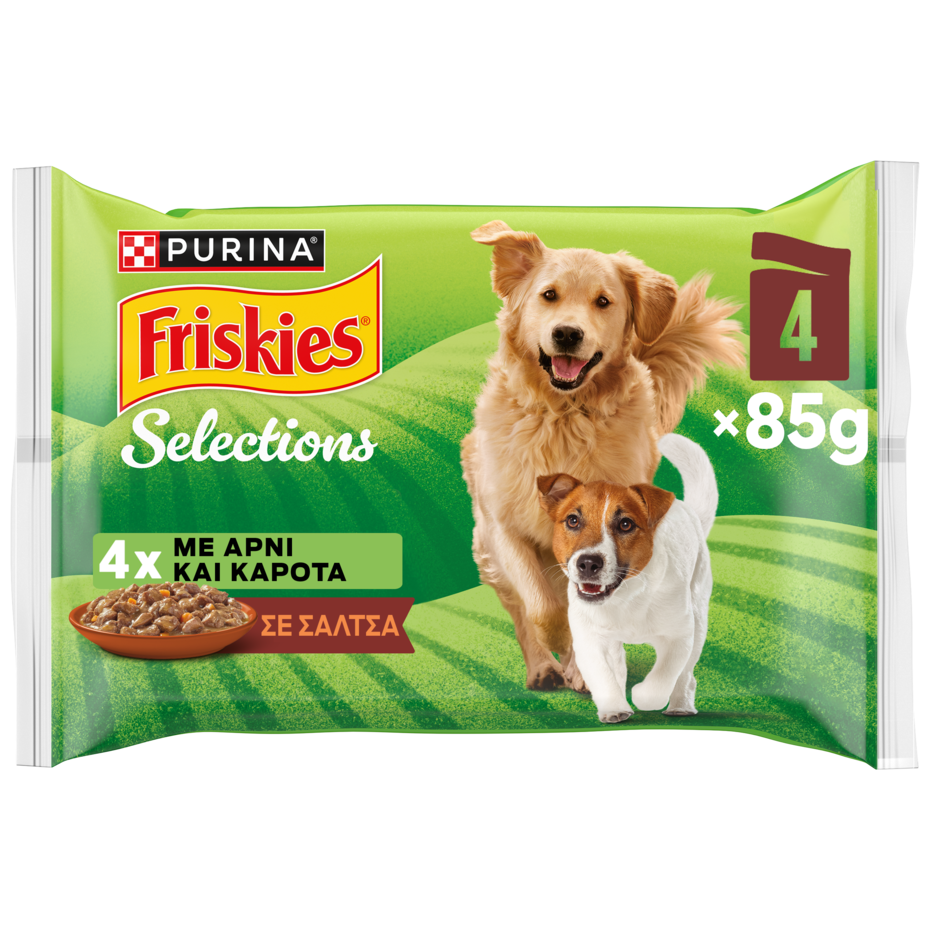 PURINA® FRISKIES® Adult με Αρνί και Καρότα σε Σάλτσα