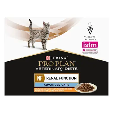 PRO PLAN® VETERINARY DIETS NF RENAL FUNCTION Cat AdvCare Κομματάκια σε σάλτσα Κοτόπουλο 4(10x85g)