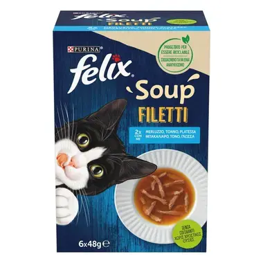 Η σειρά γευμάτων FELIX® Soup Fillet, πολυσυσκευασία με Μπακαλιάρο, Τόνο και Γλώσσα, είναι ακαταμάχητη και περιλαμβάνει συναρπ