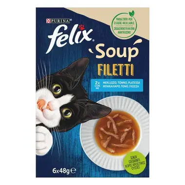 Η σειρά γευμάτων FELIX® Soup Fillet, πολυσυσκευασία με Μπακαλιάρο, Τόνο και Γλώσσα, είναι ακαταμάχητη και περιλαμβάνει συναρπ