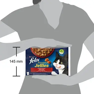 FELIX Πολυσυσκευασία Sensations Jellies Βοδινό και Κοτόπουλο
