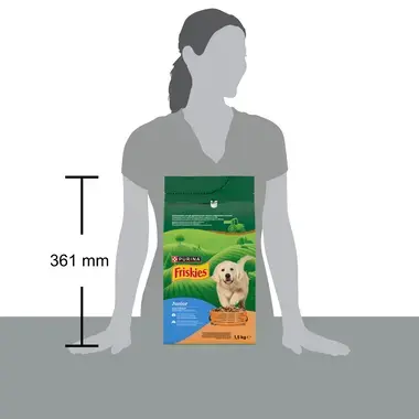 Friskies® Junior Κοτόπουλο, Πρόσθετο Γάλα & Λαχανικά