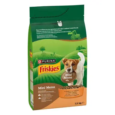 Friskies® Mini Menu (για Μικρόσωμους Σκύλους) Κοτόπουλο & Πρόσθετα Λαχανικά
