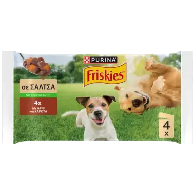 PURINA® FRISKIES® Adult με Αρνί και Καρότα σε Σάλτσα