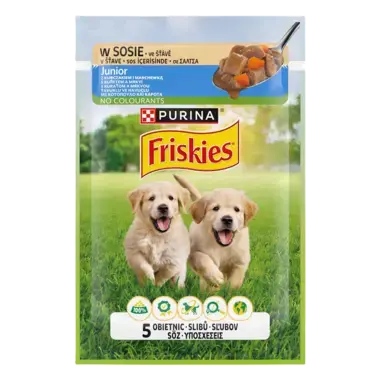 Friskies® JUNIOR με Κοτόπουλο και Καρότα σε Σάλτσα