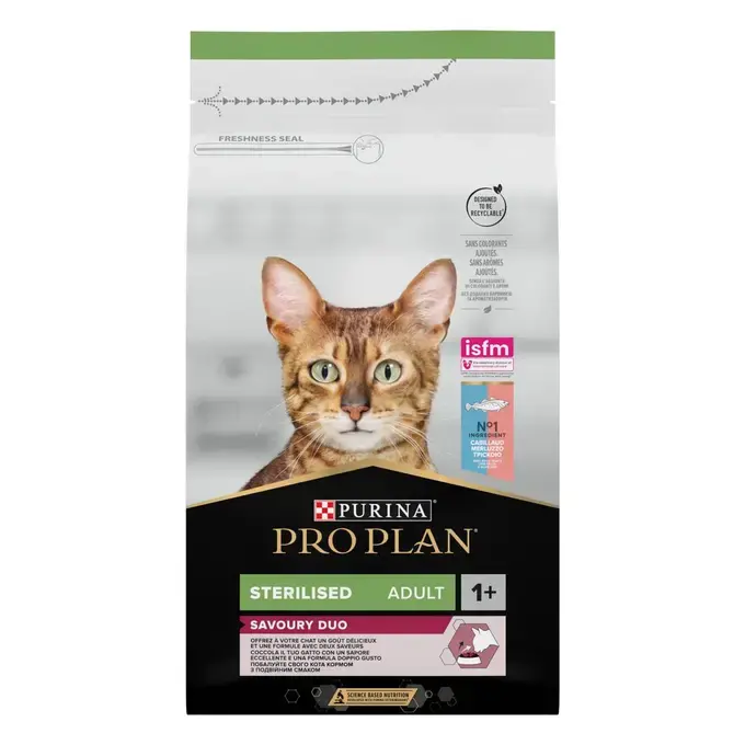 PRO PLAN® STERILISED Μπακαλιάρος και Πέστρορφα
