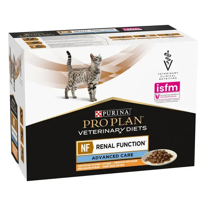PRO PLAN® VETERINARY DIETS NF RENAL FUNCTION Cat AdvCare Κομματάκια σε σάλτσα Κοτόπουλο  4(10x85g)