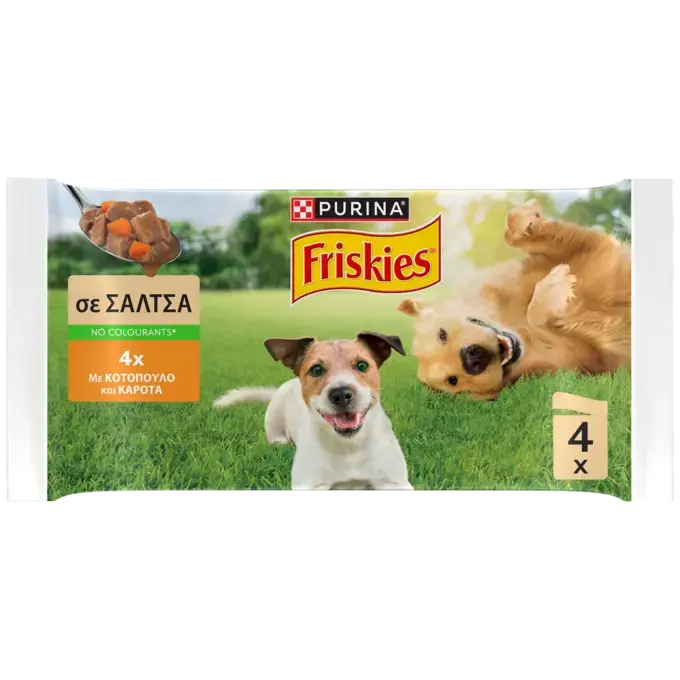 PURINA® FRISKIES® Adult Πολυσυσκευασία με Κοτόπουλο και Καρότα σε Σάλτσα