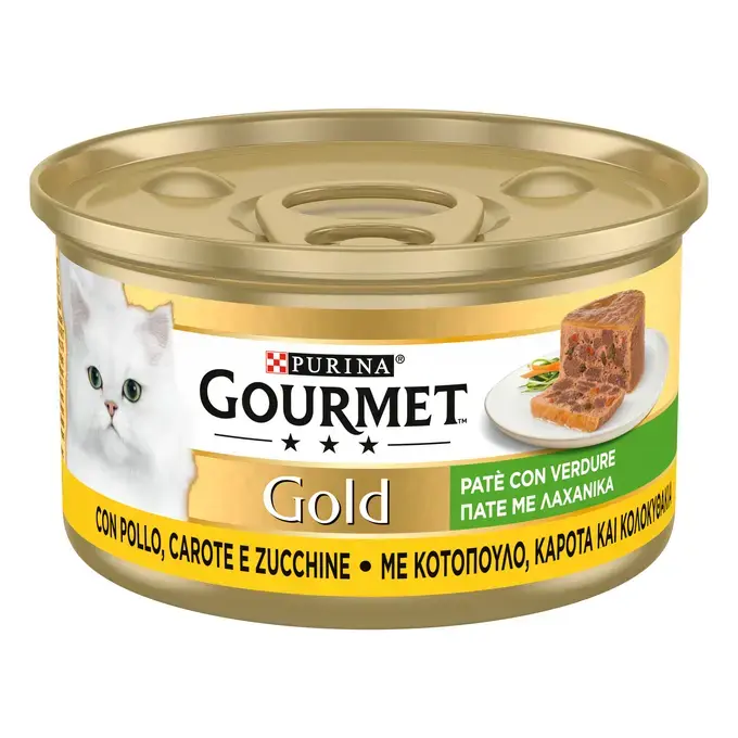 GOURMET™ GOLD Κομματάκια σε Πατέ Κοτόπουλο & Καρότα & Κολοκυθάκι