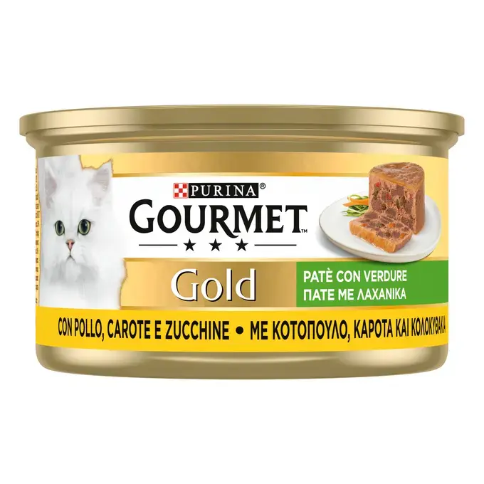 GOURMET™ GOLD Κομματάκια σε Πατέ Κοτόπουλο & Καρότα & Κολοκυθάκι