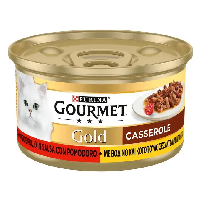 GOURMET™ Gold Casserole ΒΟΔΙΝΟ & ΚΟΤΟΠΟΥΛΟ ΣΕ ΣΑΛΤΣΑ ΝΤΟΜΑΤΑΣ