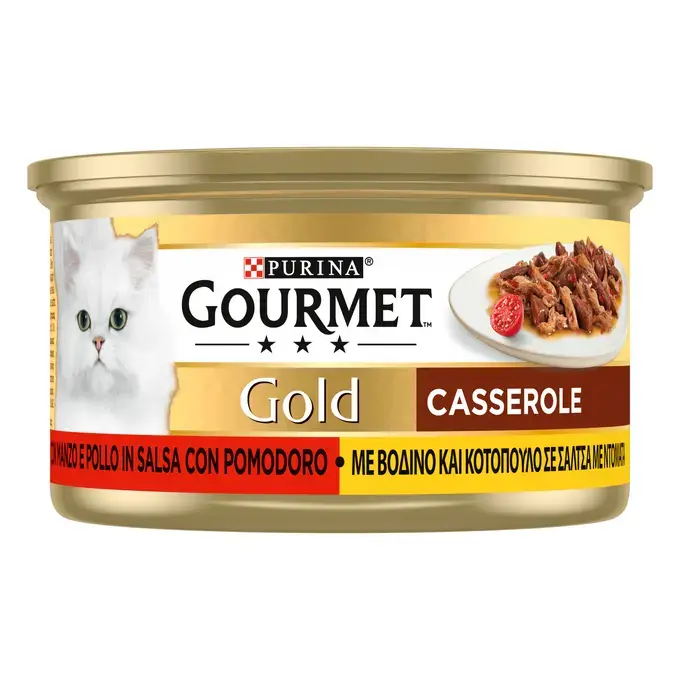 GOURMET™ Gold Casserole ΒΟΔΙΝΟ & ΚΟΤΟΠΟΥΛΟ ΣΕ ΣΑΛΤΣΑ ΝΤΟΜΑΤΑΣ
