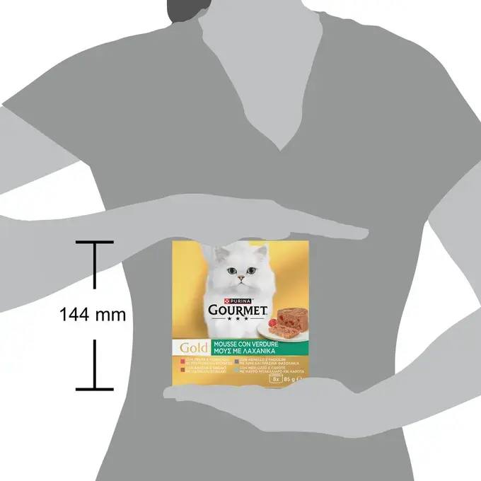 GOURMET™ GOLD Μousse Με Λαχανικά (Αρνί, Πέστροφα, Πάπια, Μπακαλιάρος)