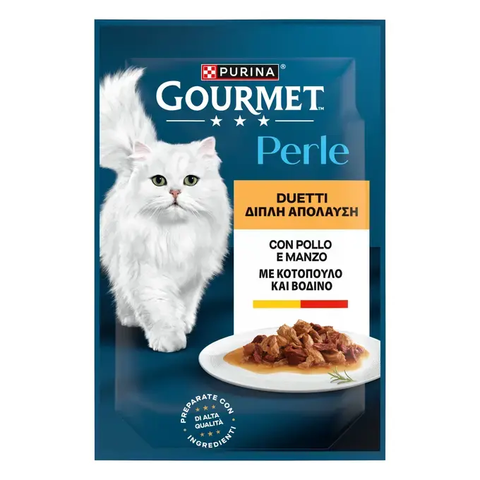 GOURMET™ PERLE Φιλετάκια σε σάλτσα Κοτόπουλο & Μοσχάρι (DUO)