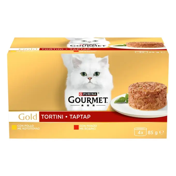 GOURMET™ Gold Ταρταρ Κομματάκια σε σάλτσα Βοδινό Κοτόπουλο (πολυσυσκευασία) 