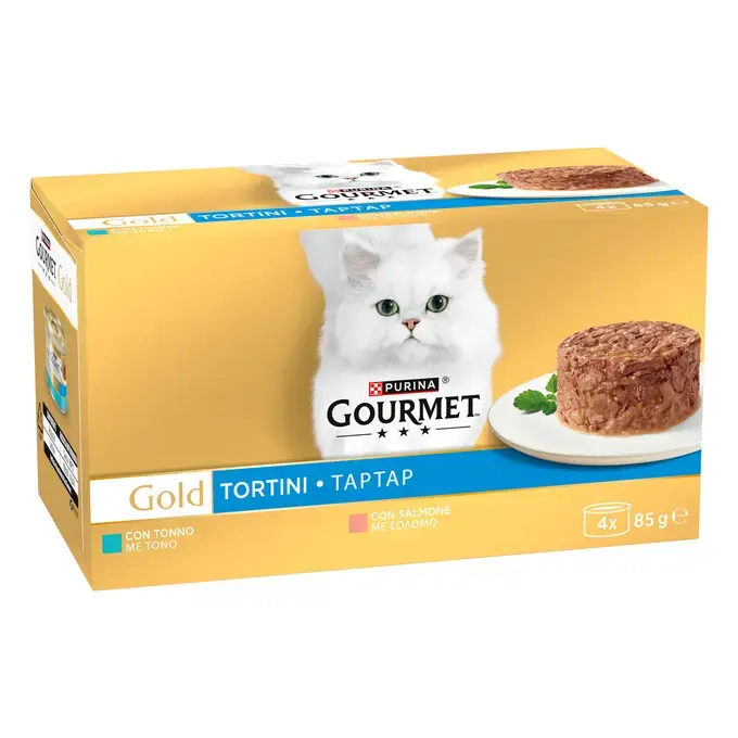 GOURMET™ Gold Ταρταρ Κομματάκια σε σάλτσα Τόνος Σολομός (πολυσυσκευασία)