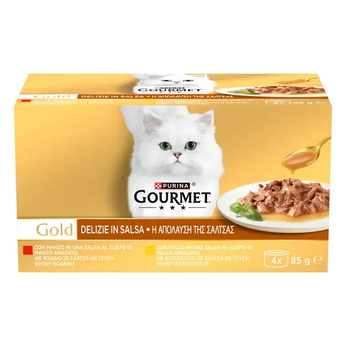 GOURMET™ Gold "Η Απόλαυση της Σάλτσας" με Βοδινό & Κοτόπουλο (Πολυσυσκευασία)