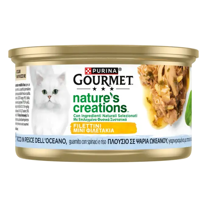  GOURMET™ NATURE'S CREATIONS με Ψάρια Ωκεανού, γαρνιρισμένο με σπανάκι και ρύζι