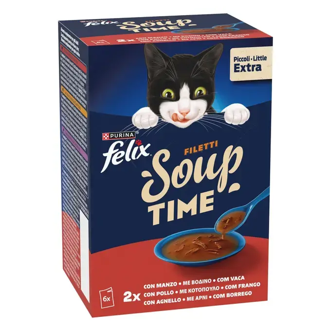 FELIX® Soups Fillet Πολυσυσκευασία με Βοδινό, Κοτόπουλο και Αρνί