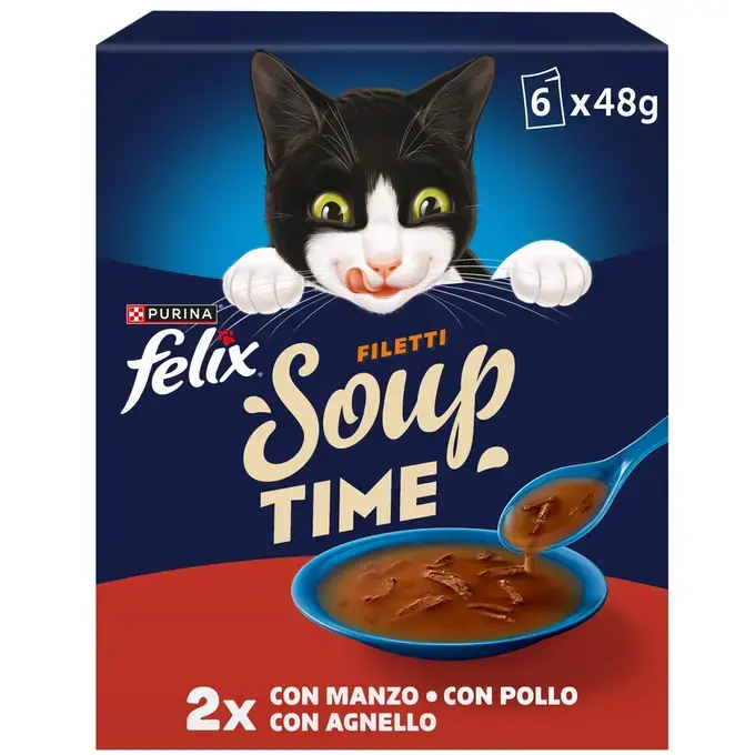 FELIX® Soups Fillet Πολυσυσκευασία με Βοδινό, Κοτόπουλο και Αρνί