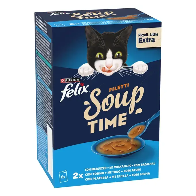 FELIX® Soups Fillet Πολυσυσκευασία με Μπακαλιάρο, Τόνο και Γλώσσα