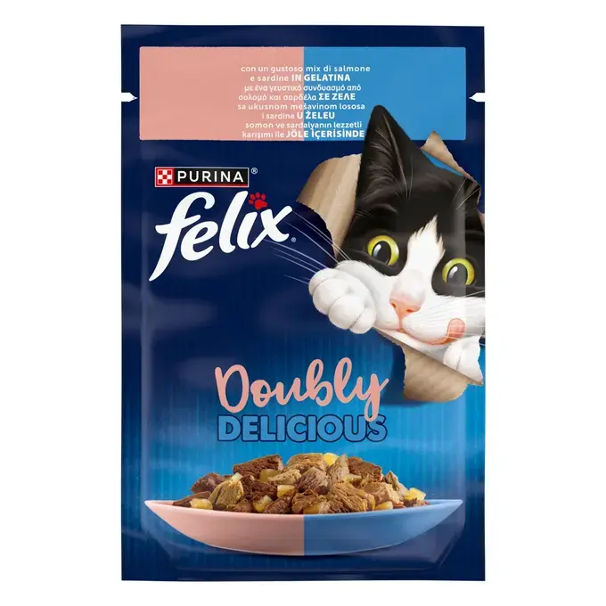 FELIX® Doubly Delicious με Σαρδέλες & Σολομό σε Ζελέ