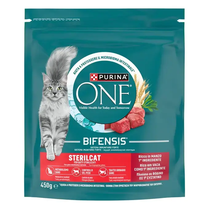 PURINA ONE STERILCAT Βοδινό & Σιτάρι