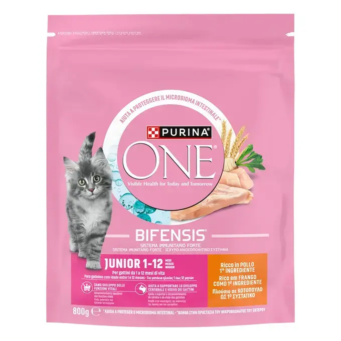 PURINA ONE JUNIOR Κοτόπουλο & Δημητριακά Ολικής Άλεσης