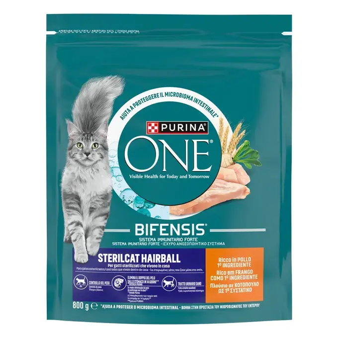 PURINA ONE STERILCAT Hairball Κοτόπουλο και Δημητριακά Ολικής Άλεσης