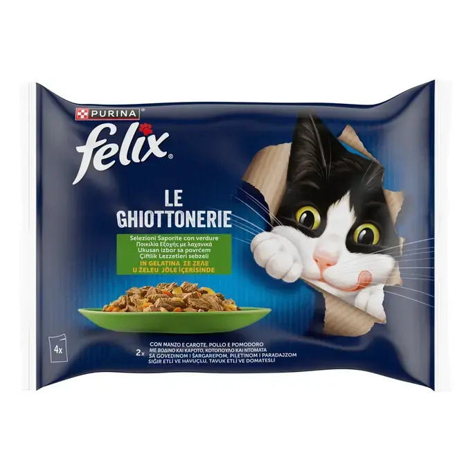 FELIX® AGAIL Πολυσυσκευασία με Βοδινό με Kαρότα και Κοτόπουλο με Ντομάτα