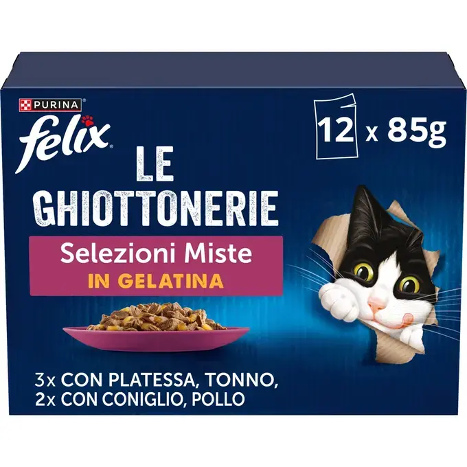 FELIX® AGAIL Πολυσυσκευασία με Τόνο, Κοτόπουλο, Κουνέλι και Γλώσσα