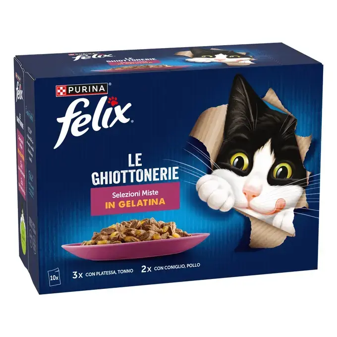 FELIX® AGAIL Πολυσυσκευασία με Τόνο, Κοτόπουλο, Κουνέλι και Γλώσσα