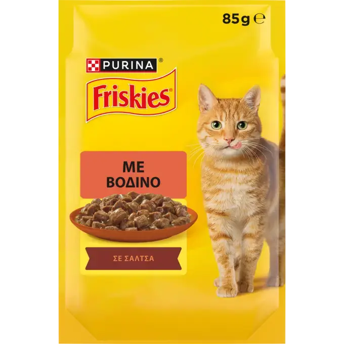 PURINA® FRISKIES®Βοδινό σε Σάλτσα
