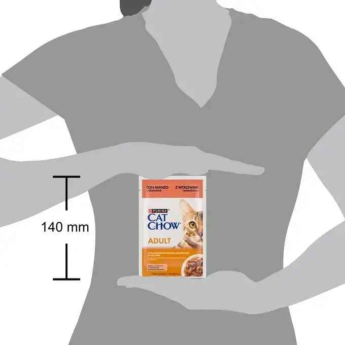 CAT CHOW ADULT Bοδινό & Μελιτζάνες σε Ζελέ