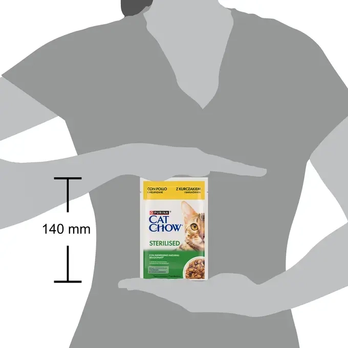 CAT CHOW STERILISED  Κοτόπουλο & Μελιτζάνες σε Σάλτσα