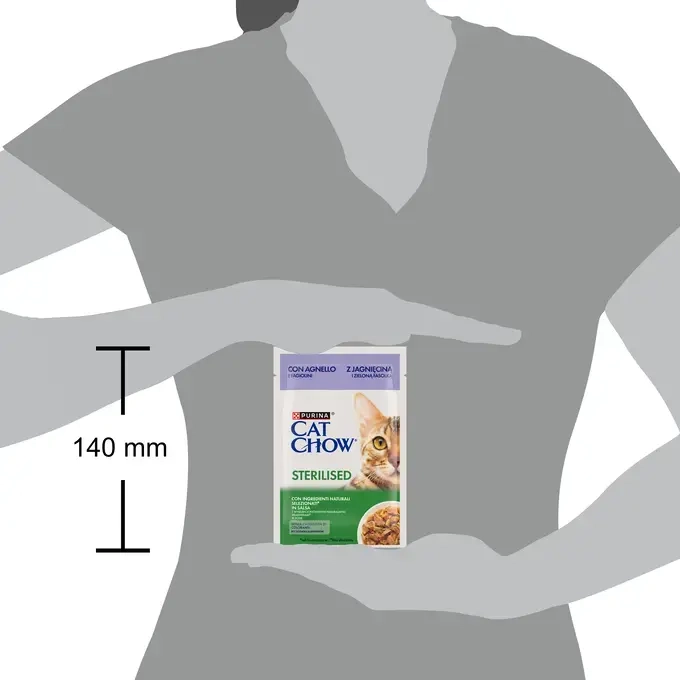 CAT CHOW STERILISED  Αρνί & Πράσινα Φασολάκια σε Σάλτσα
