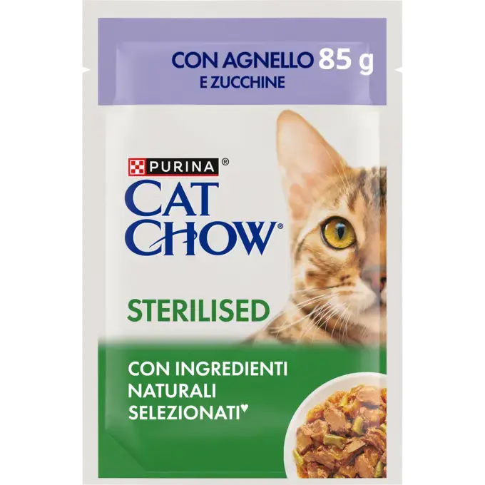 CAT CHOW STERILISED  Αρνί & Πράσινα Φασολάκια σε Σάλτσα