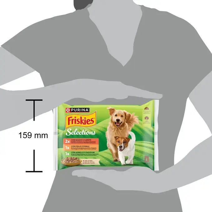 PURINA® FRISKIES® Adult με Βοδινό, Κοτόπουλο και Αρνί σε Ζελέ