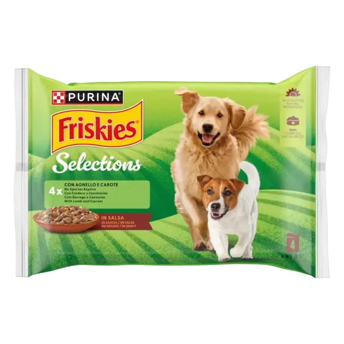 PURINA® FRISKIES® Adult με Αρνί και Καρότα σε Σάλτσα